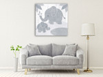 Safari Fun Elephant Wall Art Print on the wall