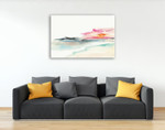 Coastal Sunset Wall Art Print on the wall