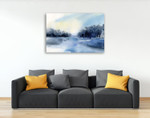 Winter River Wall Art Print on the wall