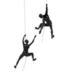 Poly Resin Climbing Couple Black Gloss