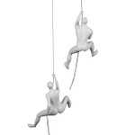 Poly Resin Climbing Couple D White