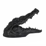 Poly Resin Crocodile Head Large Matte Black

