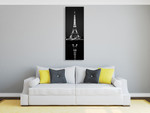 Eiffel Reflection Wall Art Print on the wall