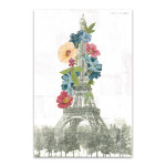 Floral Eiffel Tower Wall Art Print