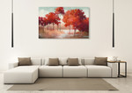 Autumn Lake Wall Art Print on the wall