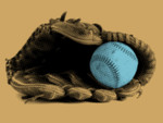 Baseball and Glove Wall Art Print