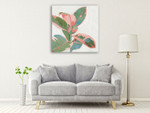 Pink Ficus I Wall Art Print on the wall