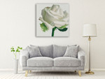 White Rose I Wall Art Print on the wall