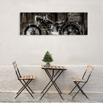 The Vintage Motorcycle Wall Art Print on the wall