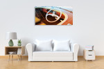 Vintage Speed Boat Wall Art Print on the wall