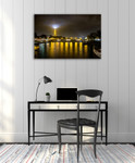 Eiffel Tower Lights Wall Art Print on the wall