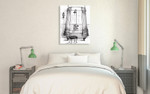 Elegant Bath I Wall Art Print on the wall