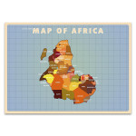 Upside Down Africa Wall Art Print