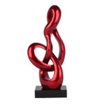 Poly Resin Orion Sculpture Small Red