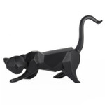 Poly Resin Geometric Cat Matte Black