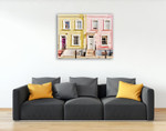 London Houses Spring Wall Art Print on the wall