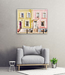 London Houses Spring Wall Art Print on the wall