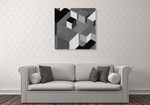 Cubic in Grey I Wall Art Print on the wall