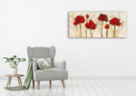 Abstract Poppy Wall Art Print on the wall