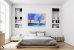 Forest Trees Wall Art Print on the wall