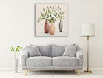 Natural Bouquet I Gray Wall Art Print on the wall