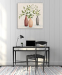 Natural Bouquet I Gray Wall Art Print on the wall