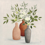 Natural Bouquet II Gray Wall Art Print