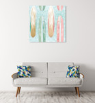 Surfs Up Pattern VIIIB Wall Art Print on the wall