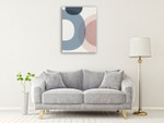 Mid Century Soft Luxe V Wall Art Print on the wall