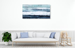 Blue Horizon Wall Art Print on the wall