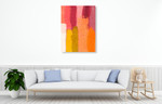 Blushing Smears Wall Art Print on the wall