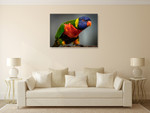 Green Bird Wall Art Print on the wall