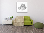 Cellular Cloud C Wall Art Print on the wall