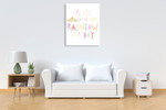 Lets Chase Rainbows III Wall Art Print on the wall