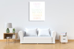 Lets Chase Rainbows VII Wall Art Print on the wall