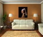 Girl with a Pearl Earring on the wall