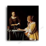 Lady with Her Maidservant Holding a Letter