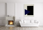 Suprematism with Blue Triangle and Black Square on the wall