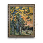 Pine Trees Ornate Silver Frame