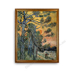 Pine Trees Gold A1 Frame