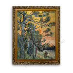 Pine Trees Gold Ornate Outer Frame