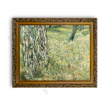 Tree Trunks and Grass Gold Ornate Outer Frame