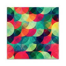 Colorful Circle Seamless Pattern Wall Art Print