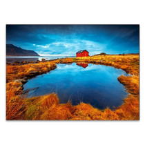 Lofoten Lake House Wall Art Print