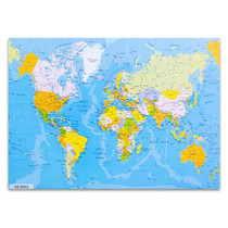 World Global Map Wall Art Print