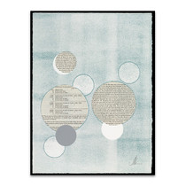 Light Blue Word Bubble Wall Art Print