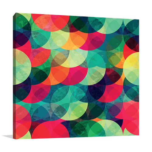 Colorful Circle Seamless Pattern Wall Art Print