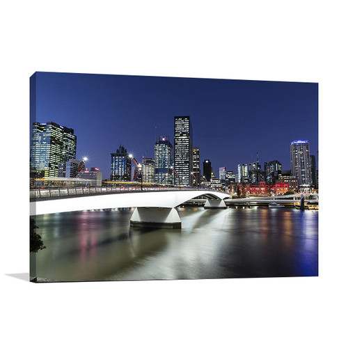 Brisbane City at Twilight Wall Art Print 