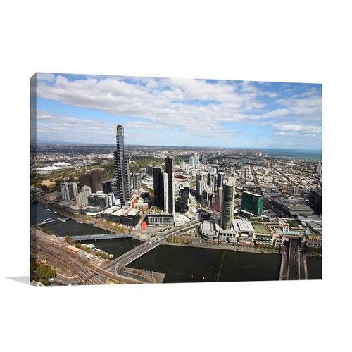 Melbourne Aerial View Wall Art Print