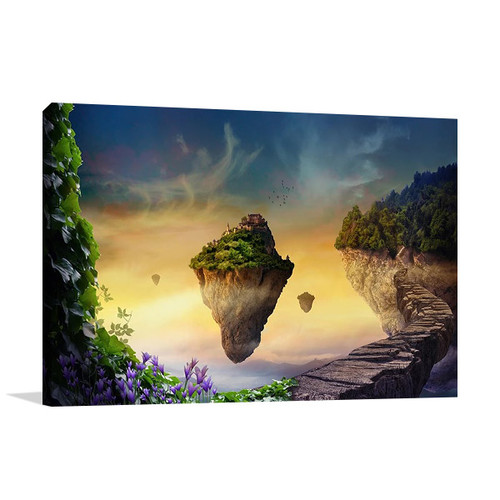 Floating Magical Island Wall Art Print